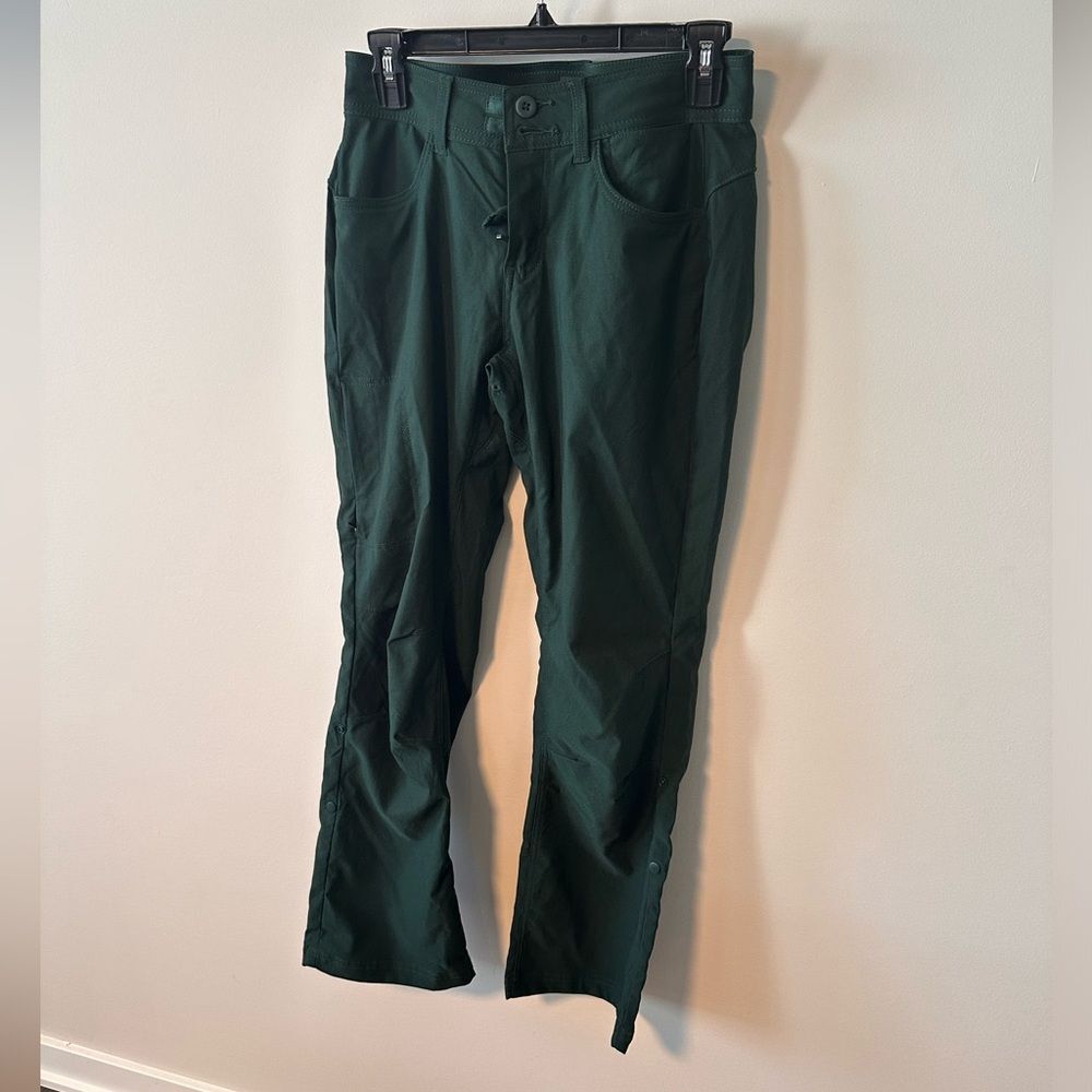 prAna Halle Green Hiking Utility Straight Leg Pants with Multiple Pockets Size 2